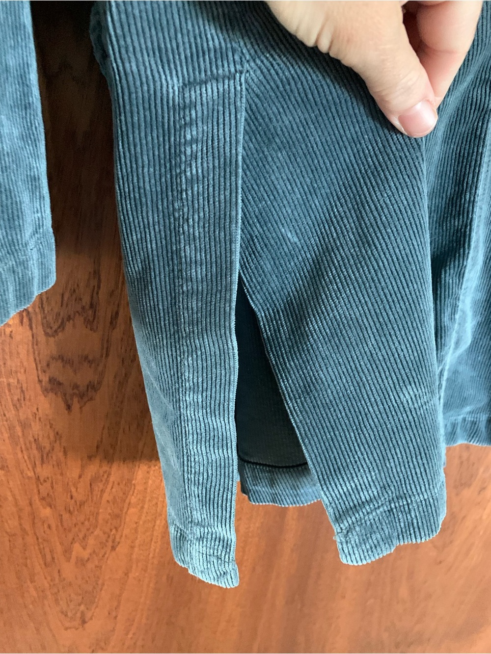 Pilcro Teal Corduroy Relaxed Blazer - Picture 10 of 14